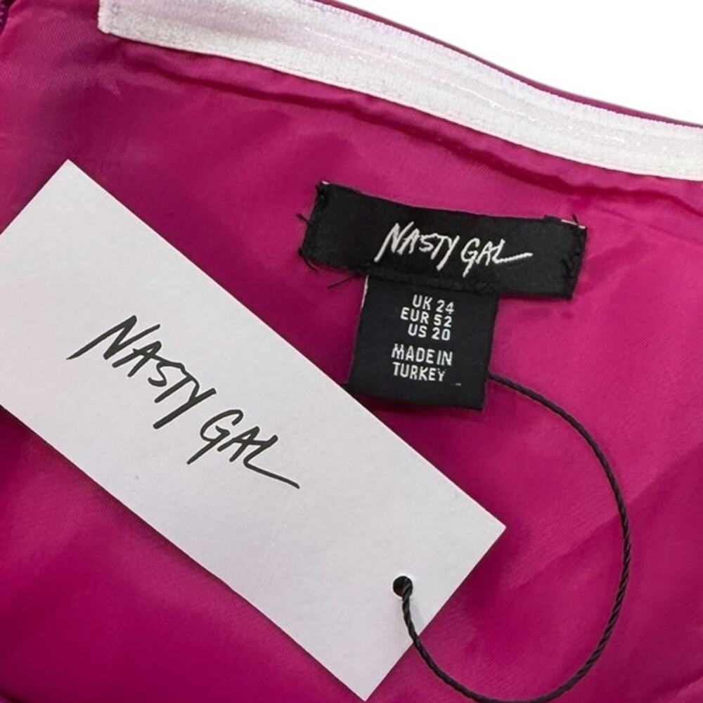 Nasty Gal Plus Premium Bustier Tailored Jumpsuit Magenta Pink‎ Plus Size US 20 - Picture 9 of 11